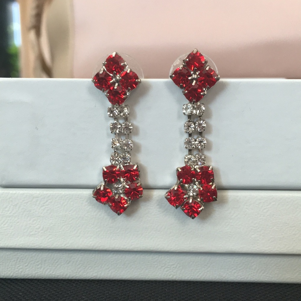 Sparkly Drop Earrings Vintage